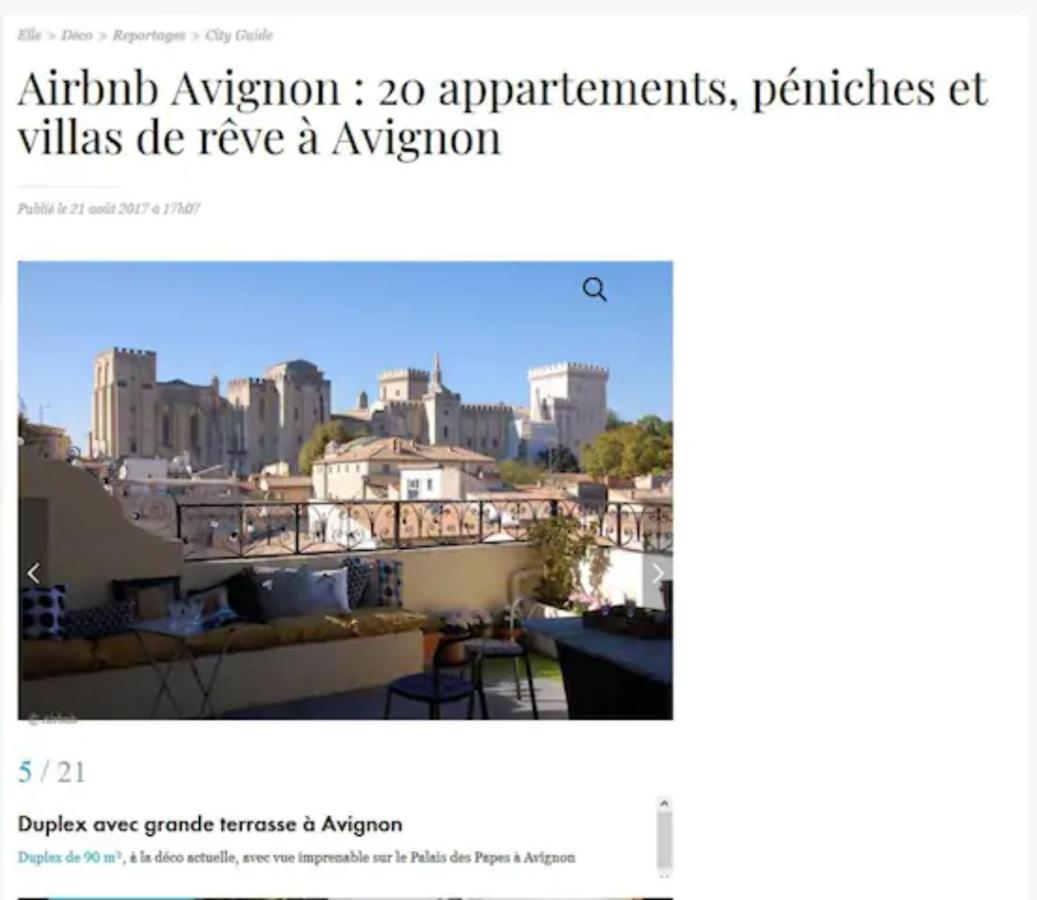 Magnifique Appartement De Charme Avec Vue Sur Le Palais Des Papes A Avignon Wifi Gratuit מראה חיצוני תמונה